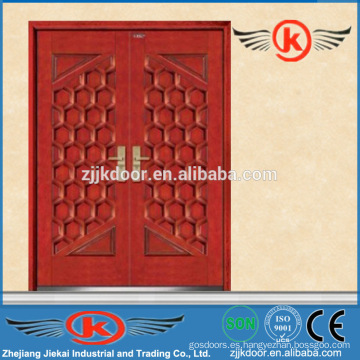 JK-AF9020 resistente residente de acero blindado madera puerta diseños